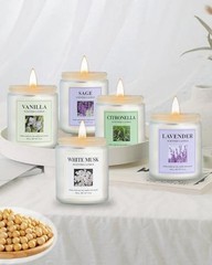 4 Pack Candle Set, 30 oz 200 Hour Home Aromatherapy Jar Candles, Long Lavender