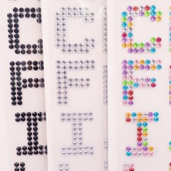 Pack of 12 Multi-Color Alphabet 1″ Letters Stone Sticker Sheets – 324 Assorte…