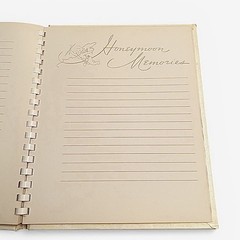 Vintage “Our Engagement & Wedding” Memory Album 60’s Faux Leather