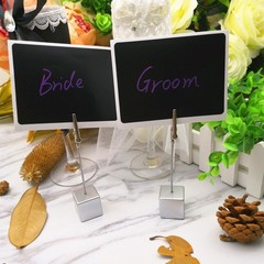 Table Number Holder Name Place Card Memo Clip 10PCS, Silver