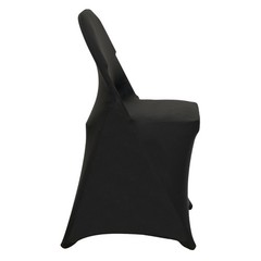 VEVOR 100PCS Black Stretch Spandex Folding Chair Covers for Wedding Party Dining