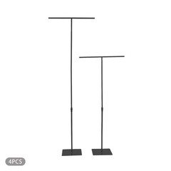 Black Wedding Backdrop Stands 80-240cm Adjustable Height Backdrop Stands 4PCS