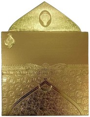 Shagun Envelopes Money Cash Gift 3 Fold Gold Design Envelope One Size,
