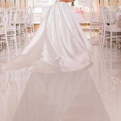 65FT x 3FT Silver Mirrored Floor Wedding Aisle Runner Carpet for Party Birthday