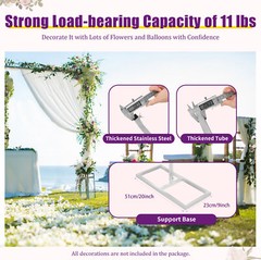10x20ft Backdrop Stand, Wedding Party Backdrop Stand Pipe Kit Curtain Frame