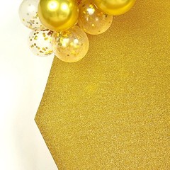 GOLD 8 ft Metallic Spandex Hexagon STAND COVER Wedding Party Decorations
