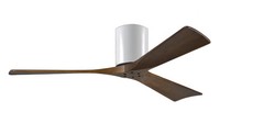 Matthews Fan IR3H-WH-WA-52 Irene-3H three-blade flush mount paddle fan in Gloss