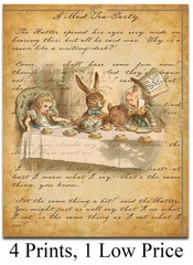Alice in Wonderland Decoration – 8×10 Prints Unframed Wall Art Alice in Wonde…