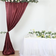 8×10 ft BURGUNDY Satin CURTAIN Wedding Photography Backdrop Panel Party