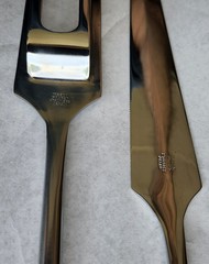 Kronor Stainless Steel Cake Knife & Server Set 2pc Silver Glossy (Wedding Gift)