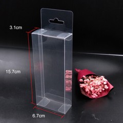 25X Clear Plastic PVC Box with Hang Hole Gift Favour Boxes Retail Shop Display