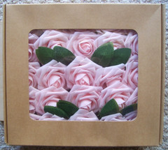 25 Artificial Flowers Foam Mother’s Day Pink Roses Wedding Party Shower New