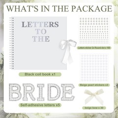 Fuyoooo 12 x 12 Inch Letters to The Bride Scrapbook Wedding Memory Book Brida…