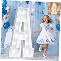 4 FT Marquee Light Up Letters, Cool White and Warm White Giant 4FT Letter A