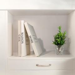 Linen Neutral Coffee Table Books Set of 3,Fashion Designer Hardcover Blank Bo…