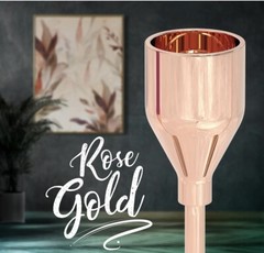 Rose Gold Candlestick Holders for Taper Candles, Set of 3
