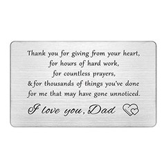 I Love You Dad Christmas Gifts, Thank You Gift for Dads Birthday Thank You Dad