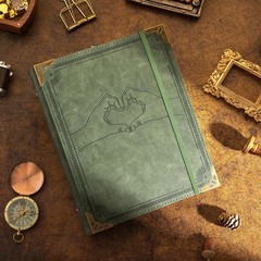 Photo Album 4×6 Leather Photo Albums, Travel Vintage Scrapbook Photo Album fo…