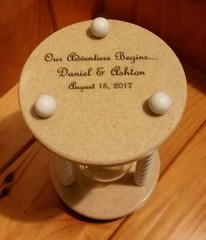 The Paradise Wedding Unity Sand Ceremony Hourglass by Heirloom Hourglass
