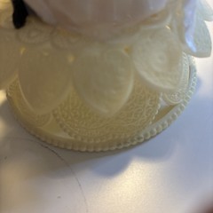 Vintage Wedding Cake Topper Religious Christian Cross Floral Bride Groom