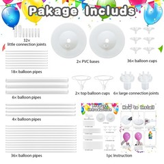 2 Sets 11.57 Inches, 12.9 13 7.8 Balloon Stand