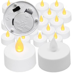 20 pcs AMBER Led Tea Light Flameless Battery Candles Wedding Party Romantic