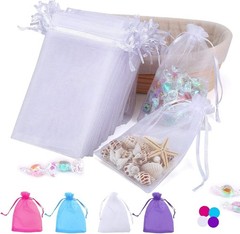 100PCS 4×6 Inch Organza Gift Bags for Jewelry Party Wedding Favor, Sheer Gif…