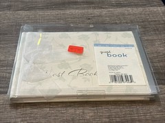 Vintage 2001 NOS Guest Book ANY OCCASION Wedding Roses Light Green White Grey