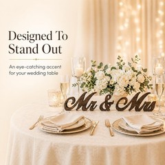 Mr and Mrs Sign for Wedding Table Decor, Mr & Mrs Wooden Signs, Rustic Weddin…
