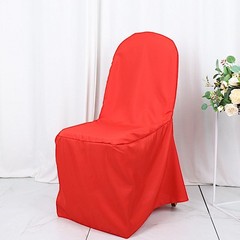 50 Red Polyester BANQUET CHAIR COVERS Wedding Party Reception Decorations