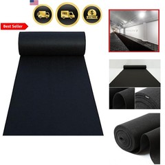 Wedding Aisle Runner Carpet Rug Black 24 Inch x 15 Feet Indoor Outdoor