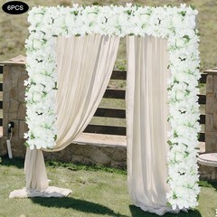 6*Artificial Flower Wall Panel Floral Wall Backdrop Wedding Venue Decor 50*20cm
