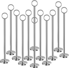 Versatile Table Sign Stands – Silver, Pack of 12