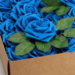 25/50Pcs Artificial Flowers Real Looking Foam Roses Decor DIY for Wedding Decor