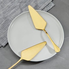 Gold Pie Server Stainless Steel Cake Pastry Set of 5 Serrated Knife 8.93 Inch