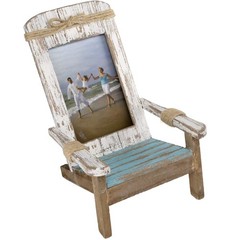 EXCELLO GLOBAL PRODUCTS Beach Chair Photo Frame: Holds 4×6 Vertical Photo. Ru…
