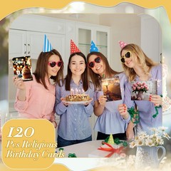 Motiskyy 120 Pack Religious Christian Birthday Cards Bulk with Scripture Bibl…