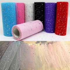 6″ Sequin Glitter Tutu Tulle Rolls Fabric Bridal Crafts Wedding Decor DIY Dress