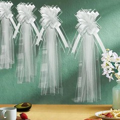 4 Pieces Wedding Pew Bows Wedding Chair Decor for Valentine’s Day Ceremony
