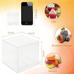 Quality Clear Gift Boxes 2x2x2 Inch Food Grade Material for Celebrations