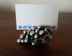 Metalla Fine Pewter Placecard Holders Grape Cluster W/Cards, (7) Wedding EUC