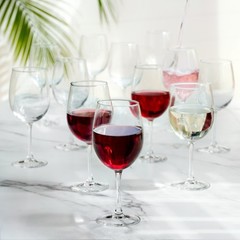 Luminarc 12 oz. Alto Clear Glass Wine Goblets 12 Piece Set