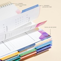 12-Month Spiral Life Planner 7X9 – Minimal Theme Bouquet (Jul 2025 – Jun 2026)