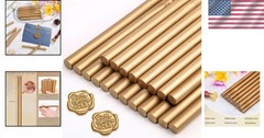 Versatile Glue Gun Sealing Wax Sticks in Antique Gold – Ideal for Invitations