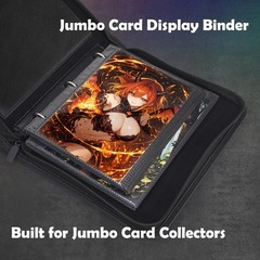 Jumbo Card Binder with Display Window – Oversized Card Storage Album, Fits