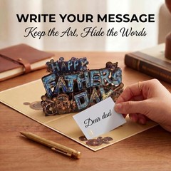 Happy Father’s Day Card – Funny 4 Layers 3D Pop Up Greeting Card Gift for Dad…