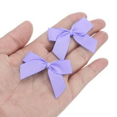 24Pcs Mini Grosgrain Ribbon Bow 2″ Self Adhesive Flower Bows Purple