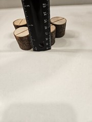 Rustic Wood Round Table Food Place Card Holders Set of 5