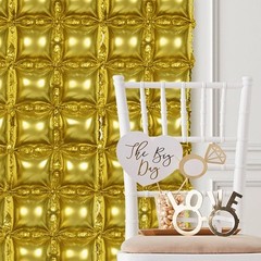 10 Double Row 43″ x 11″ Square Design Mylar Foil Balloons Wall Backdrop Party