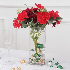 200 Assorted GREEN GOLD Faux PEARL BEADS Vase Fillers DIY Crafts Party Event